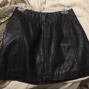 Free people leather skirt